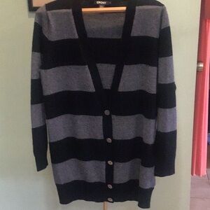 DKNY 100% CASHMERE FULL LENGTH CARDIGAN.